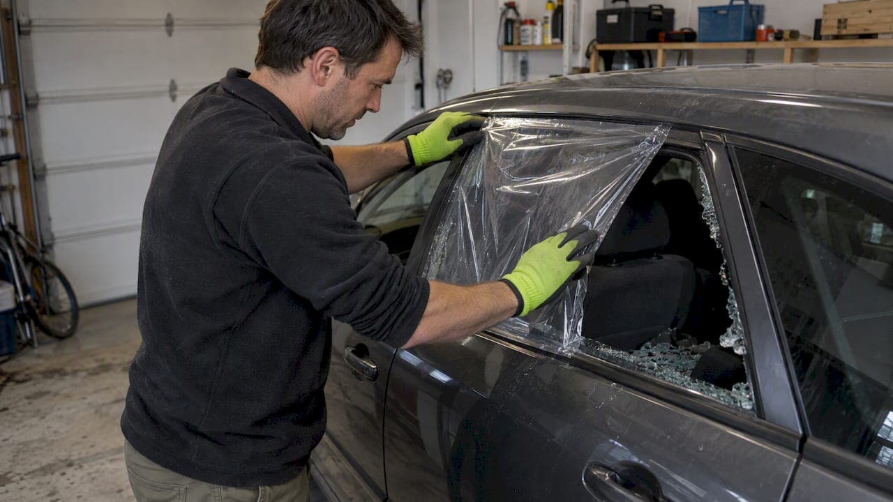 Sécuriser une voiture avec une vitre cassée : les gestes à faire